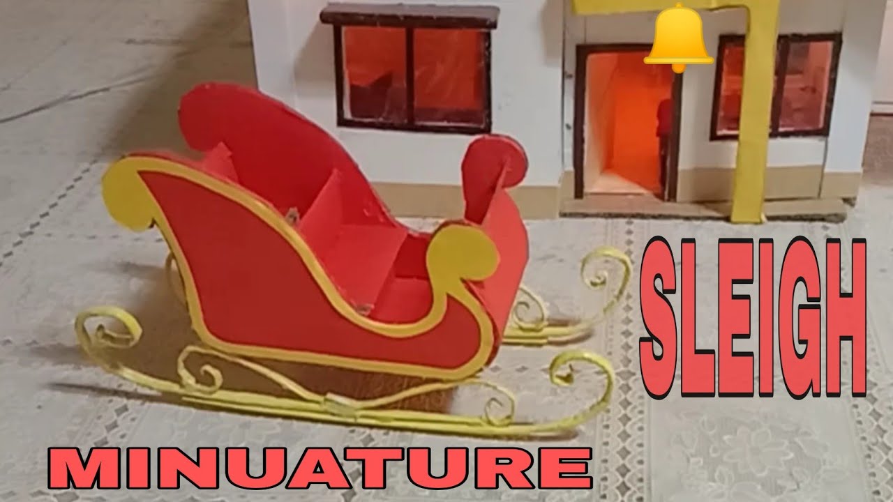 MINUATURE CHRISMAST SLEIGH USING CARDBOARD