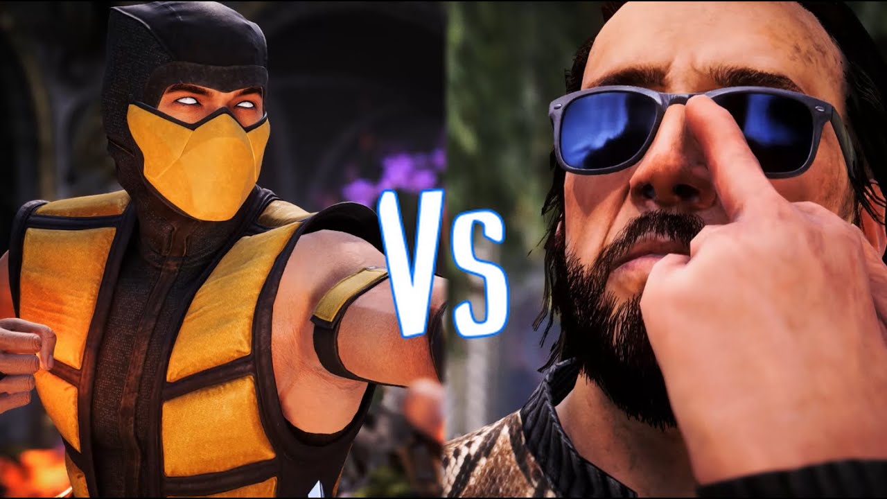 Scorpion Vs. Nicolas Cage in MK1 (Hard)