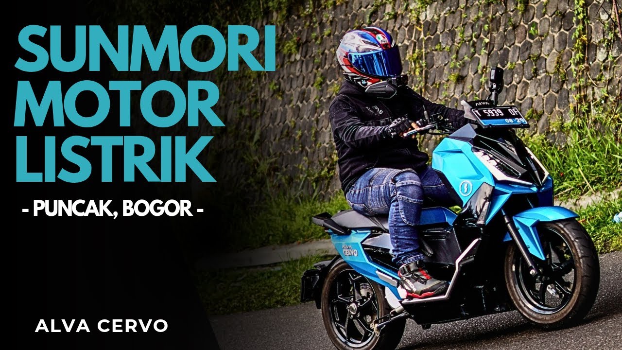 SUNMORI PAKE MOTOR LISTRIK TANPA CHARGE! | ALVA CERVO EV | PUNCAK BOGOR #motorlistrik #ev
