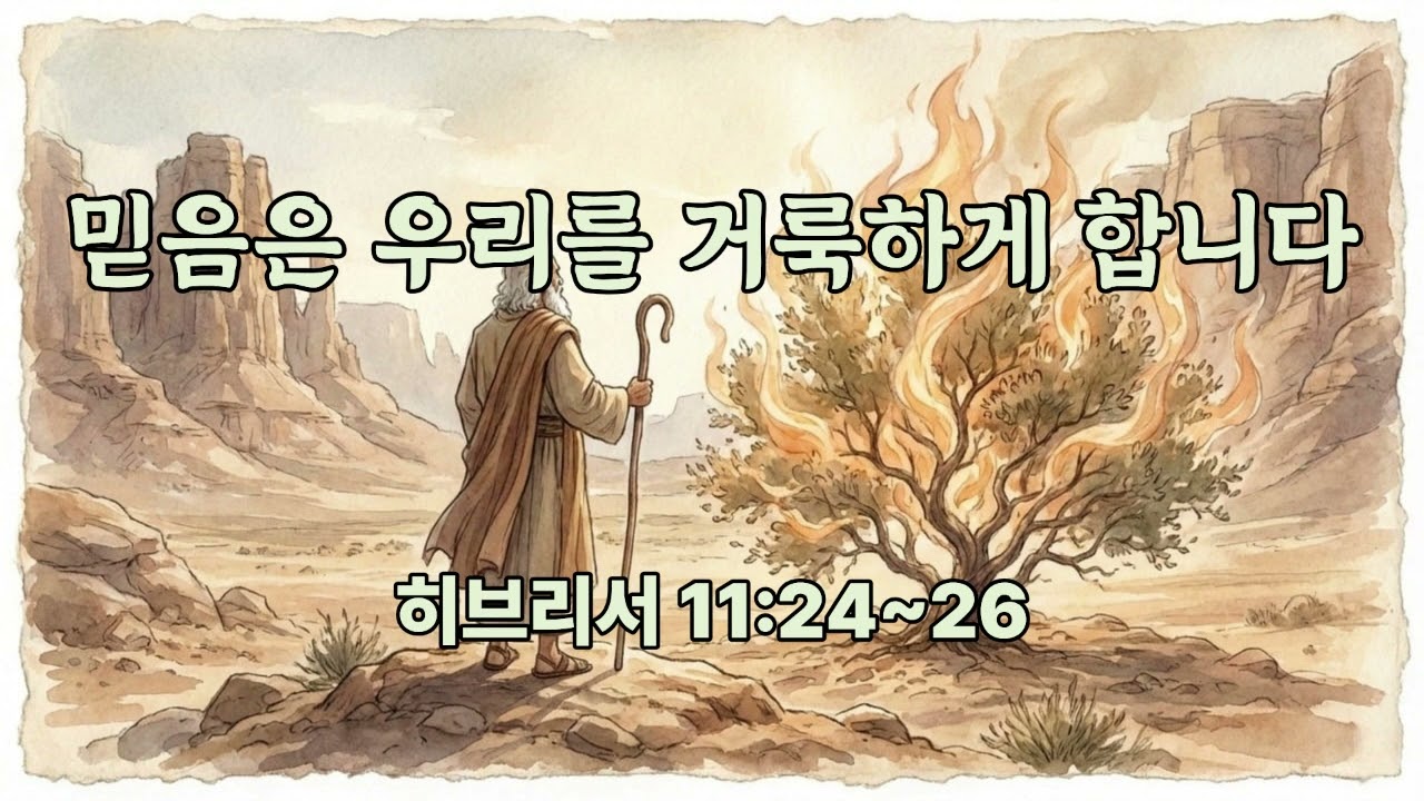 믿음은 우리를 거룩하게 합니다 (히브리서 11:24~26)