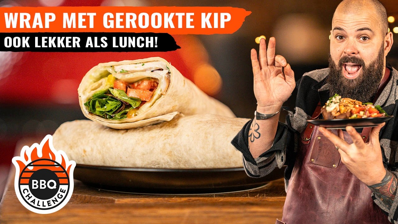 Wrap met (zelf) gerookte kip! | Januari BBQ Challenge