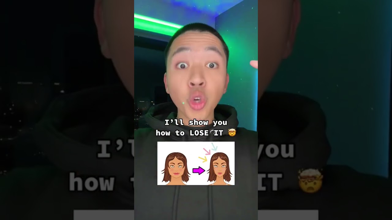 how to lose FACE FAT in seconds🤯 #diy #satisfying #workout #shorts