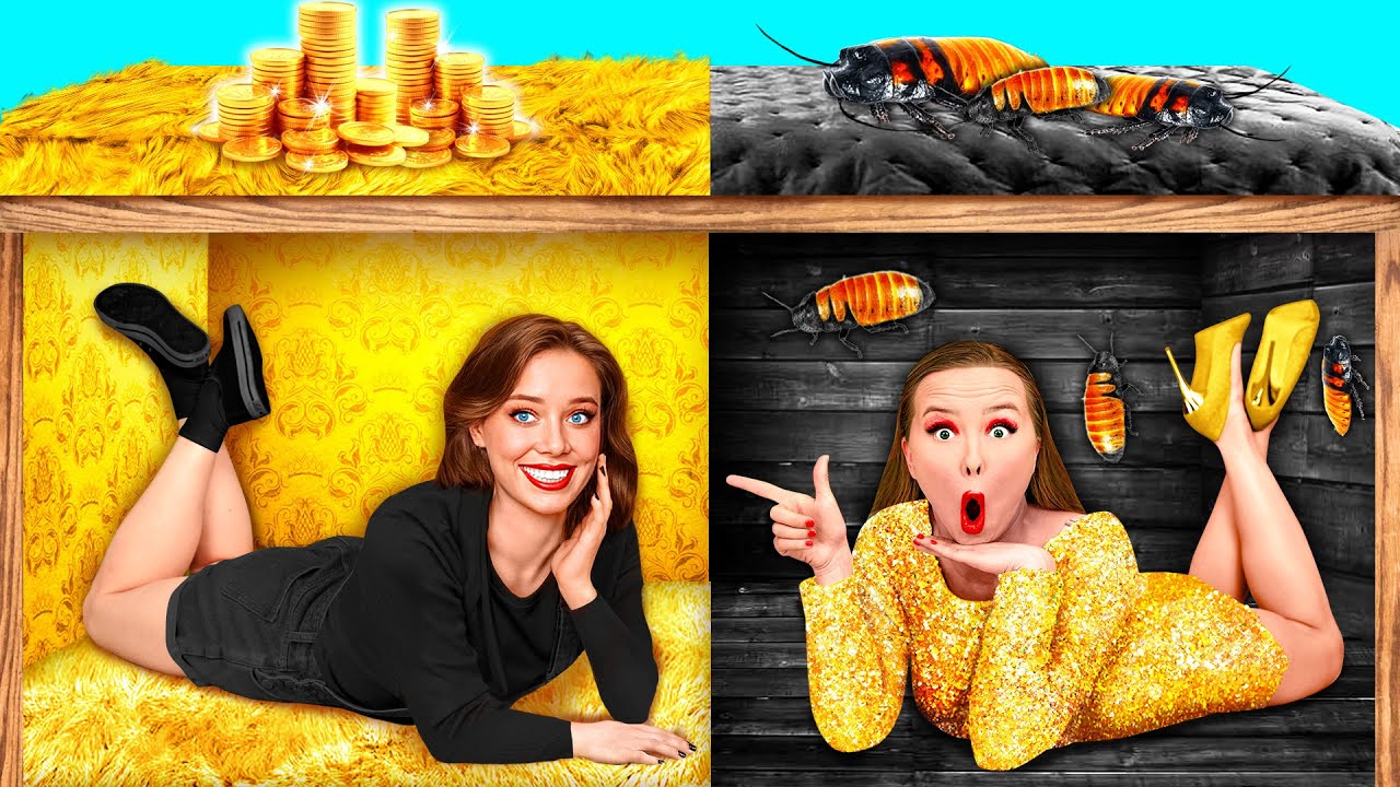 Секретный Домик Под Кроватью | Богатая vs Бедная Война Пранков от Crazy DO