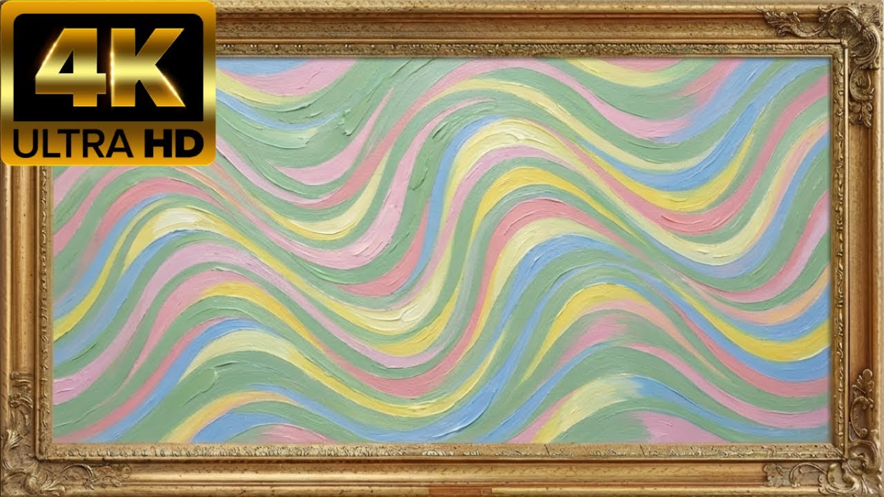 Frame | Bridget Riley Style 4K TV Art | Springtime Abstract & Optical Flow for TV