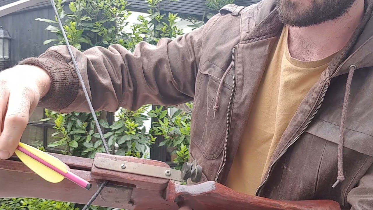 testing my vintage crossbow