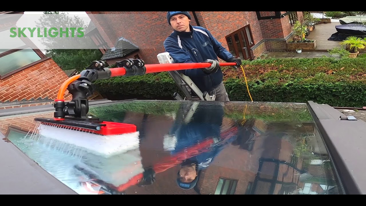 Tucker Alpha Scrubber in action - window cleaning tools