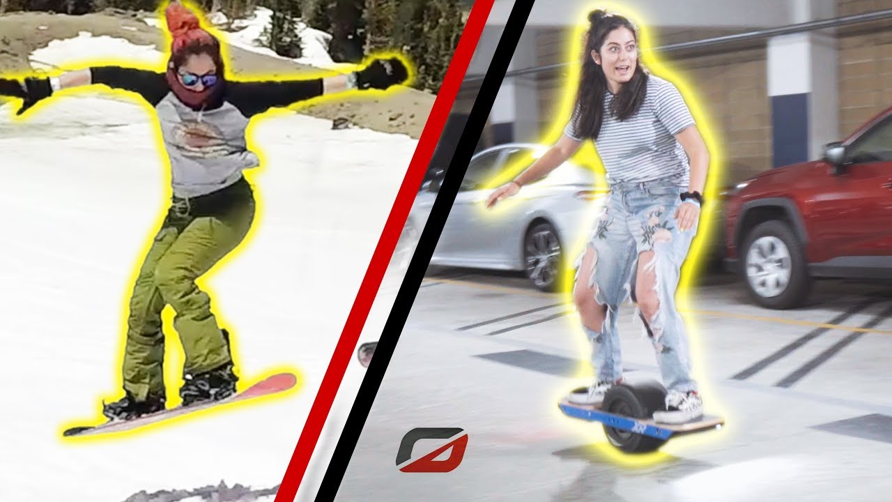 Pro Snowboarder tries Onewheel for First time!!