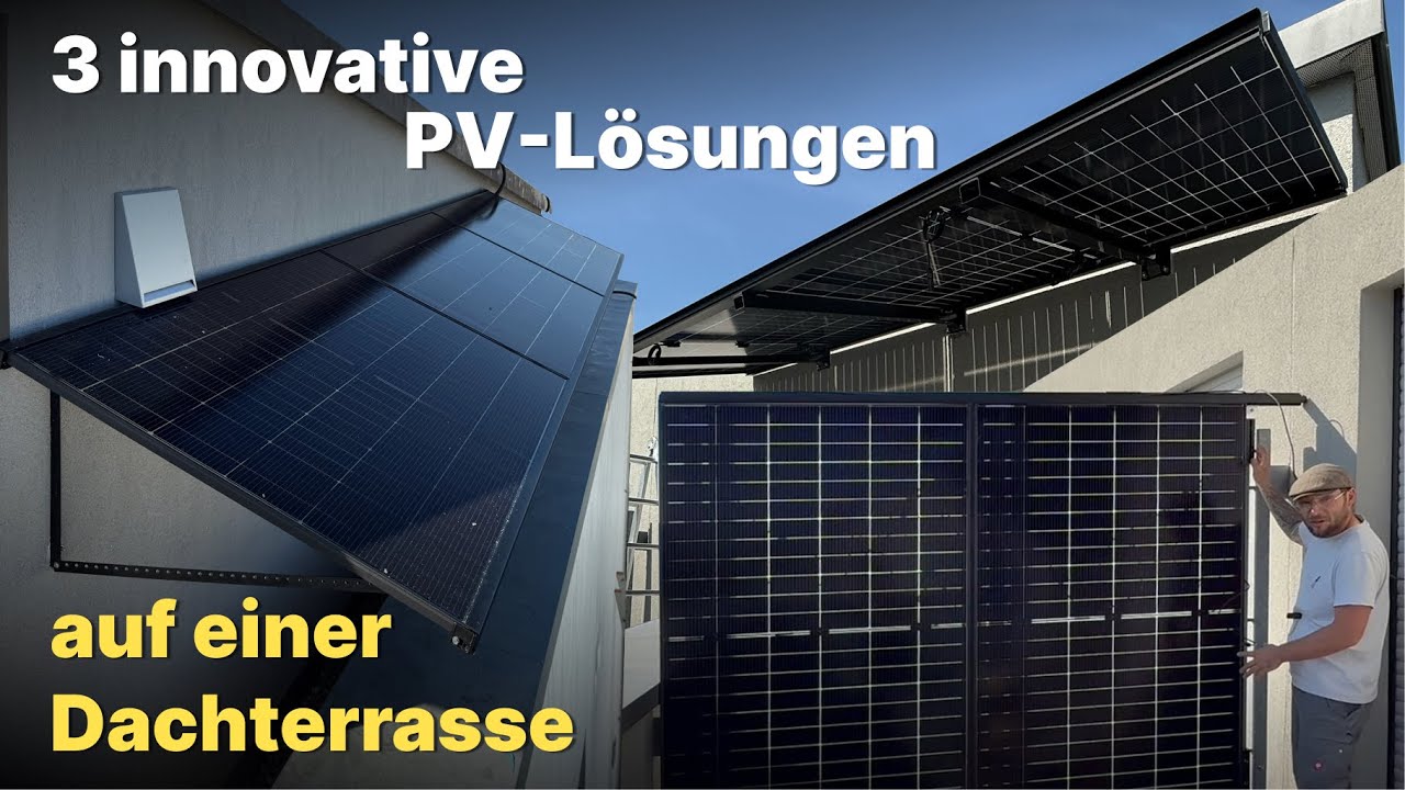 3 innovative PV-Lösungen auf einer Dachterrasse – Wattstone Pilotprojekt
