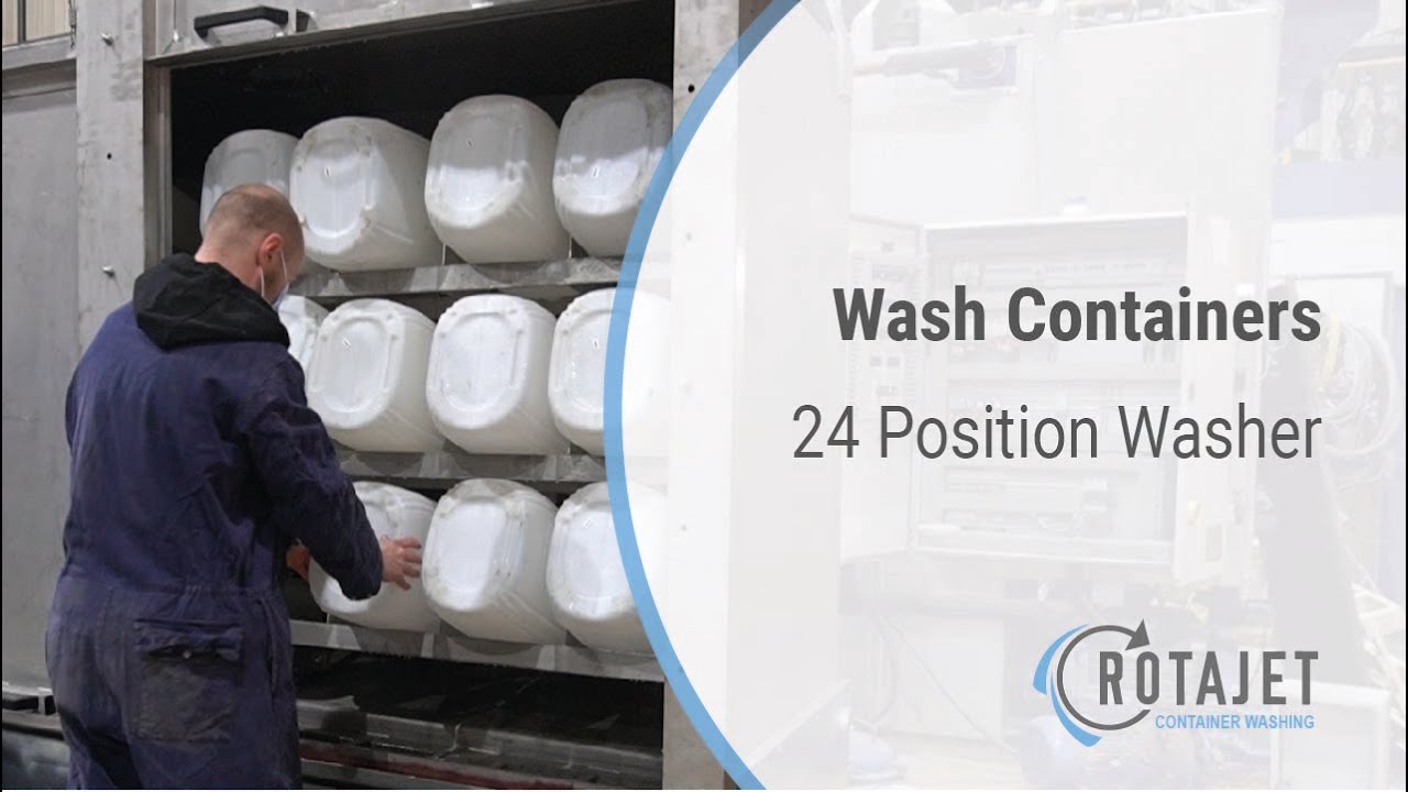 Container Washer Video | Wash 25L Containers | 24 Position