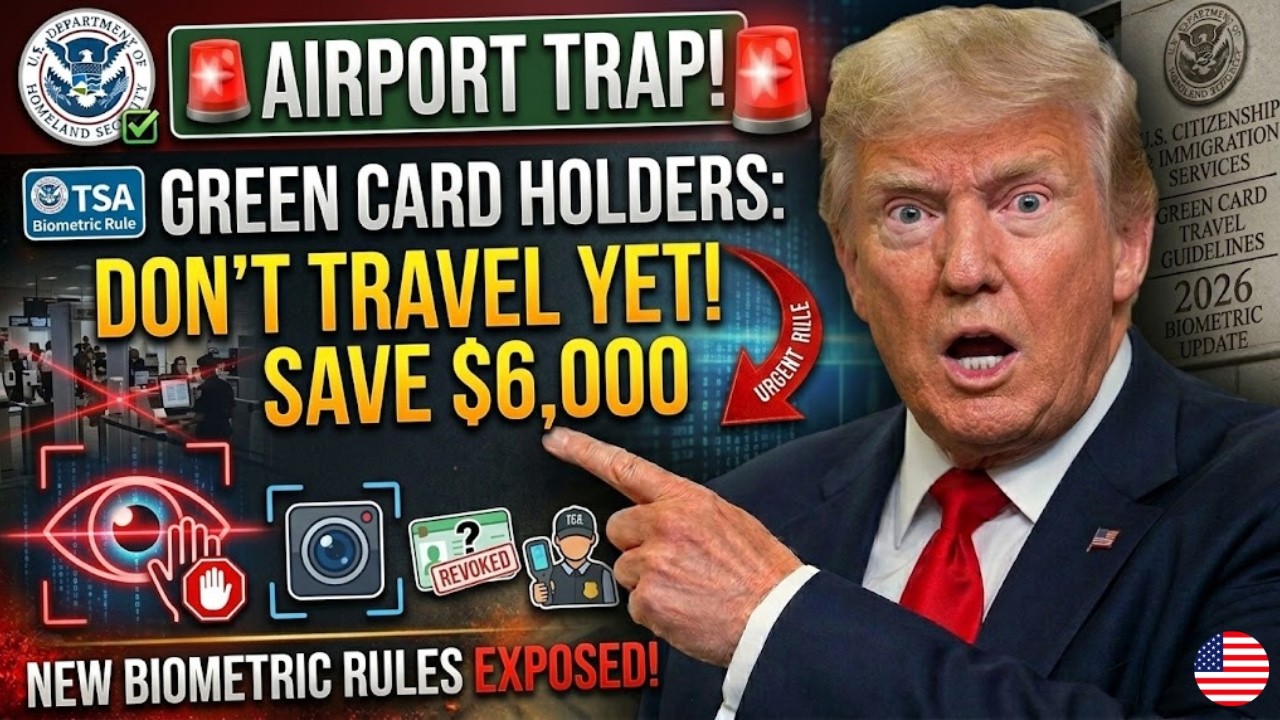 AIRPORT TRAP: New Biometric Rules for Green Card Holders (Don't Travel Yet!)