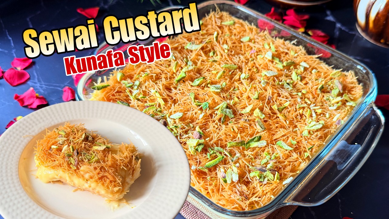 Kunafa Style Sewai Custard Dessert in 10 Minutes | Easy And Unique Sweet Recipe | Dessert Recipe