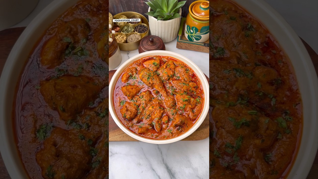Mughlai Chicken Masala Recipe😍 #shorts #chicken #viral