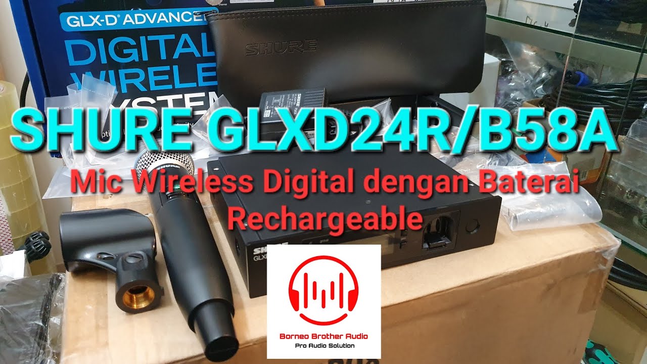 Shure GLXD24R/B58A, Mic Wireless Digital Handheld dengan Baterai Rechargeable #shure #glxd24 #b58a
