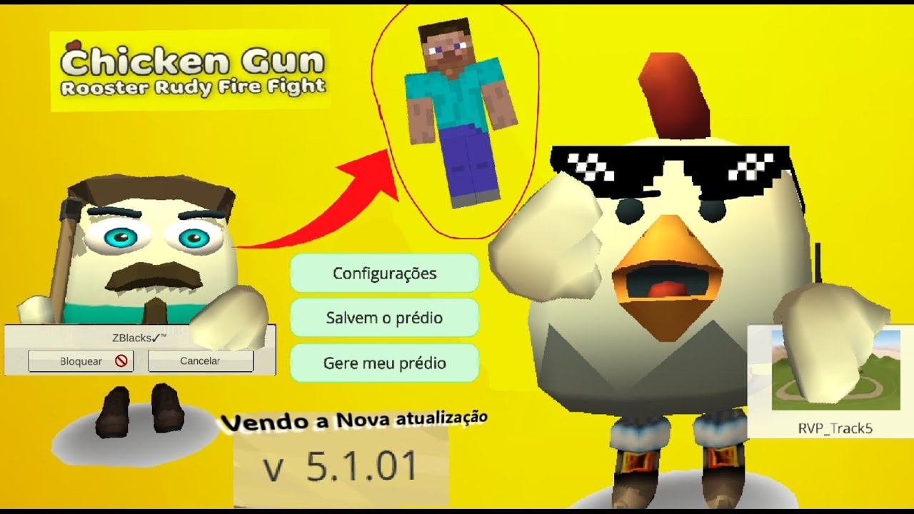 Vendo a Nova atualização do Chicken Gun 5.1.01