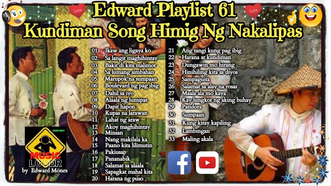 Edward Playlist 61 Kundiman Song Himig Ng Nakalipas |  Best of Kundiman Song #edwardmonesplaylist