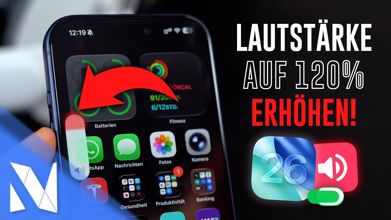 iPhone Lautstärke ERHÖHEN mit iOS 26 (Lautsprecher + Kopfhörer) 📱🎧🔊 | Nils-Hendrik Welk