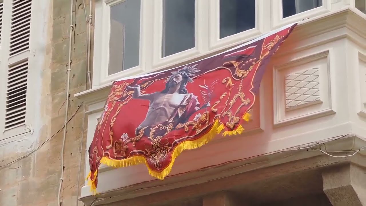 2023 Rabat Malta. Purcissjoni ta' Kristu Irxoxt li harget mill-Kolleggjata u Bazilika ta'S.Pawl.