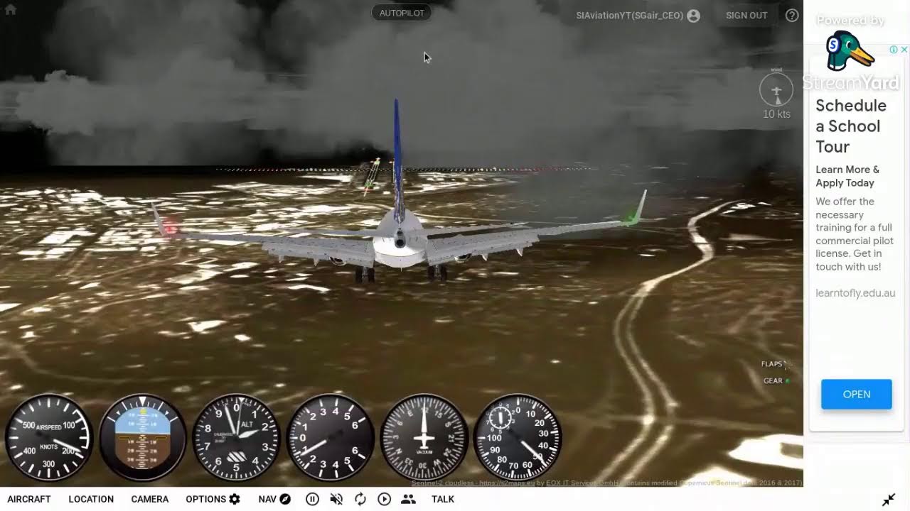 GeoFS flight: KSEA to KSFO
