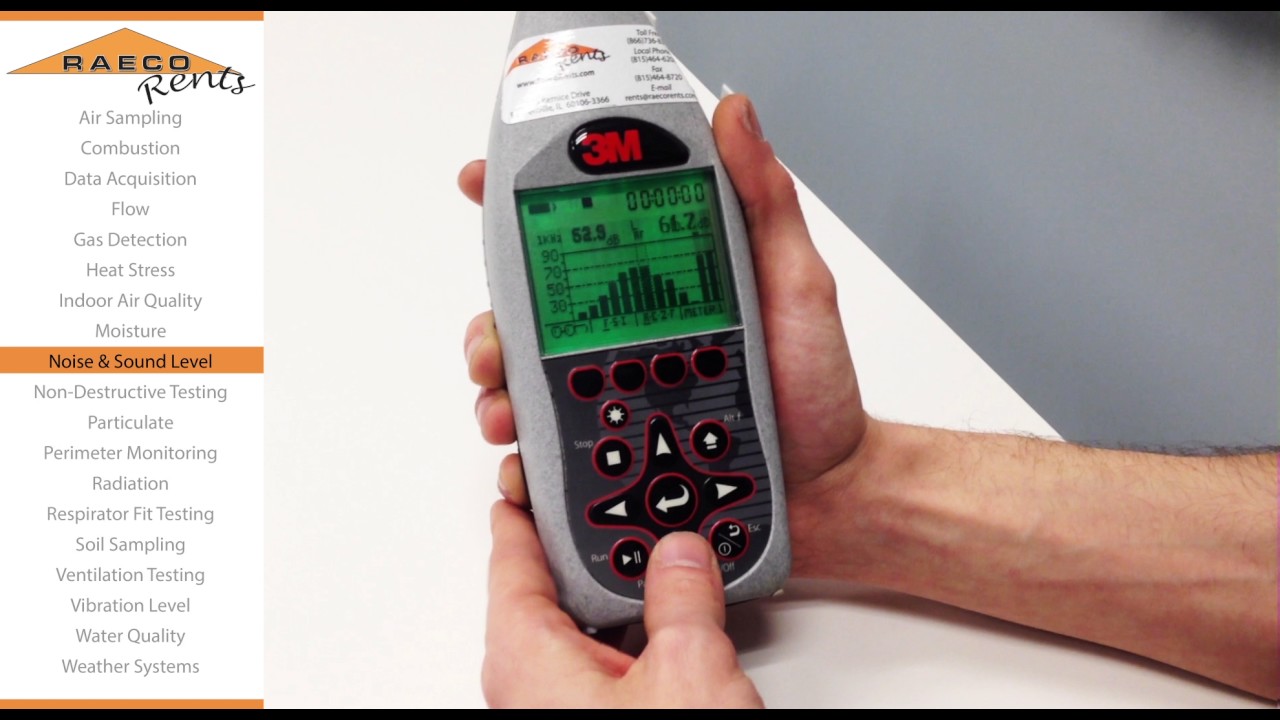 RAECO Rents: How to use a TSI Quest SoundPro for octave band noise measurement