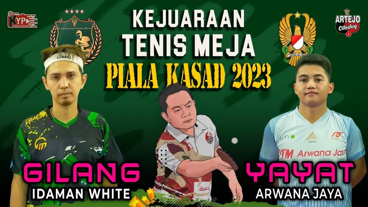 ‼️ GILANG vs YAYAT | Kejuaraan Tenis Meja Piala Kasad | Katagori Single-Double Campuran
