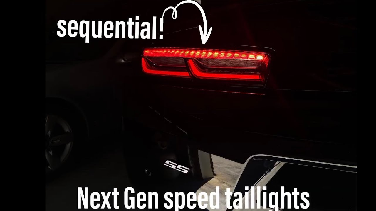 Smoked + clear (red) sequential taillights on 2016 Camaro SS