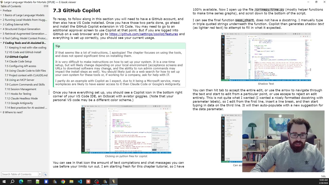 LLMs for Mortals, how to view the Epub