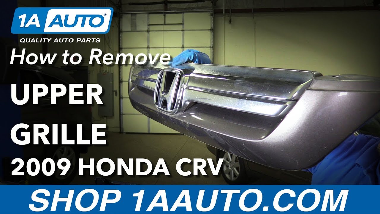 Как заменить верхнюю решетку радиатора на Honda CR-V 07-11
