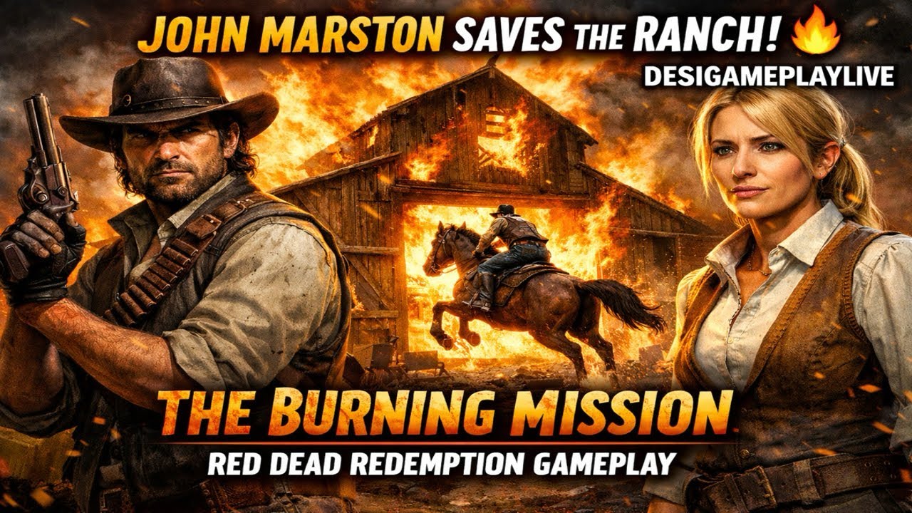 John Marston Saves the Ranch! 🔥 | The Burning Mission | Red Dead Redemption Gameplay