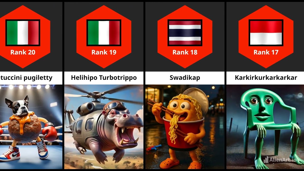 Comparison: Ranking the New Italian  Brainrot Memes