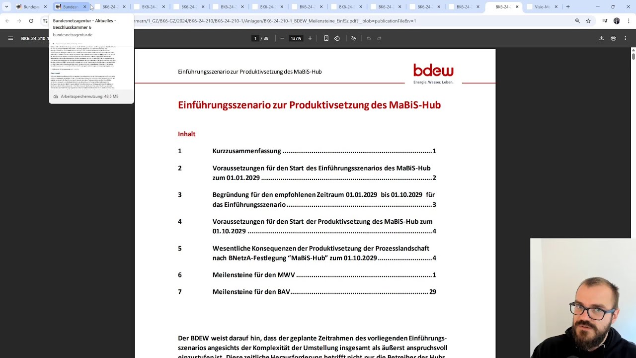 MaBiS-Hub ab 2029 wird konkreter - Konsultation bis November