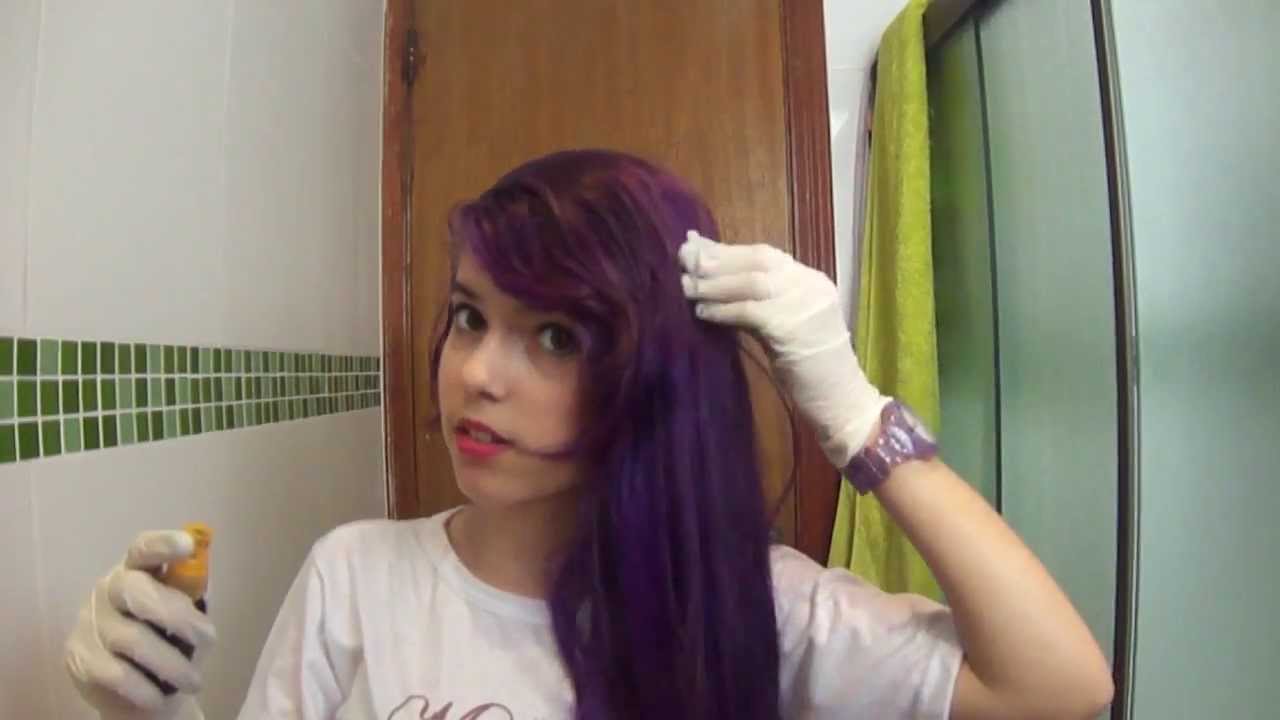 Como eu retoco o meu cabelo com Violeta Genciana