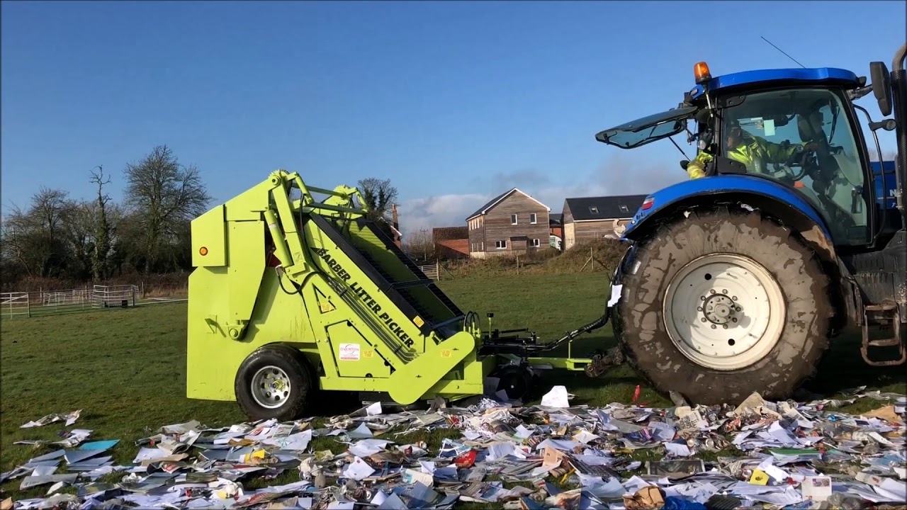 Barber Litter Picker collecting rubbish typically left after festivals