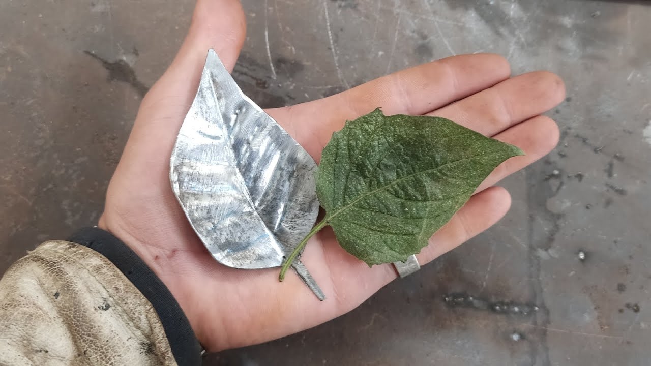 Como hacer hoja de metal con latón / adorno para herreria