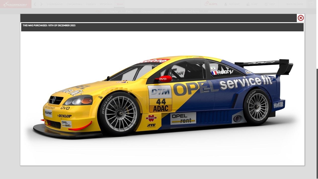 P1 Raceroom OPEL ASTRA V8 DTM 2002