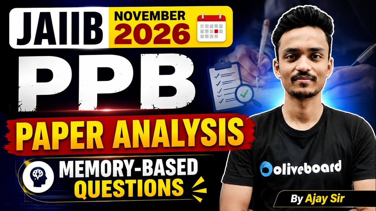 JAIIB November 2026 PPB Paper Analysis | Memory-Based Questions | Ajay Sir | Oliveboard