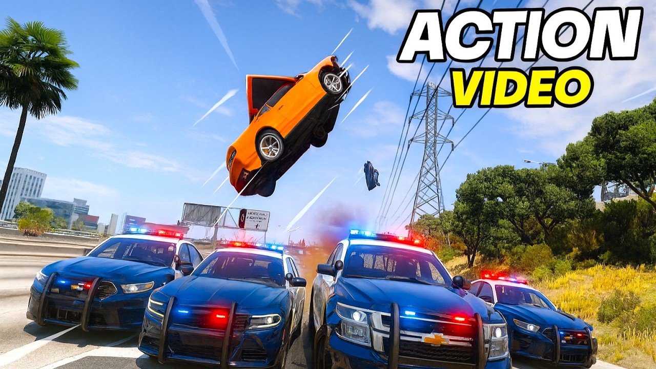 Epic Highway Police Chase – GTA V Crash Madness!
