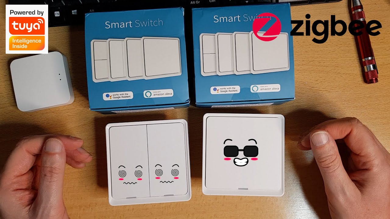 Умные выключатели Tuya Zigbee без нейтрали под круглый подрозетник. Обзор, подключение, разборка.