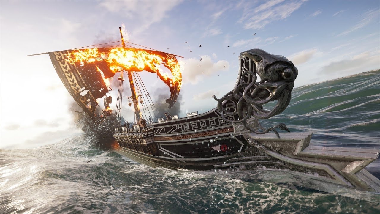 Destroying the Pirates Ships in the Ocean - Assassin's Creed Odyssey