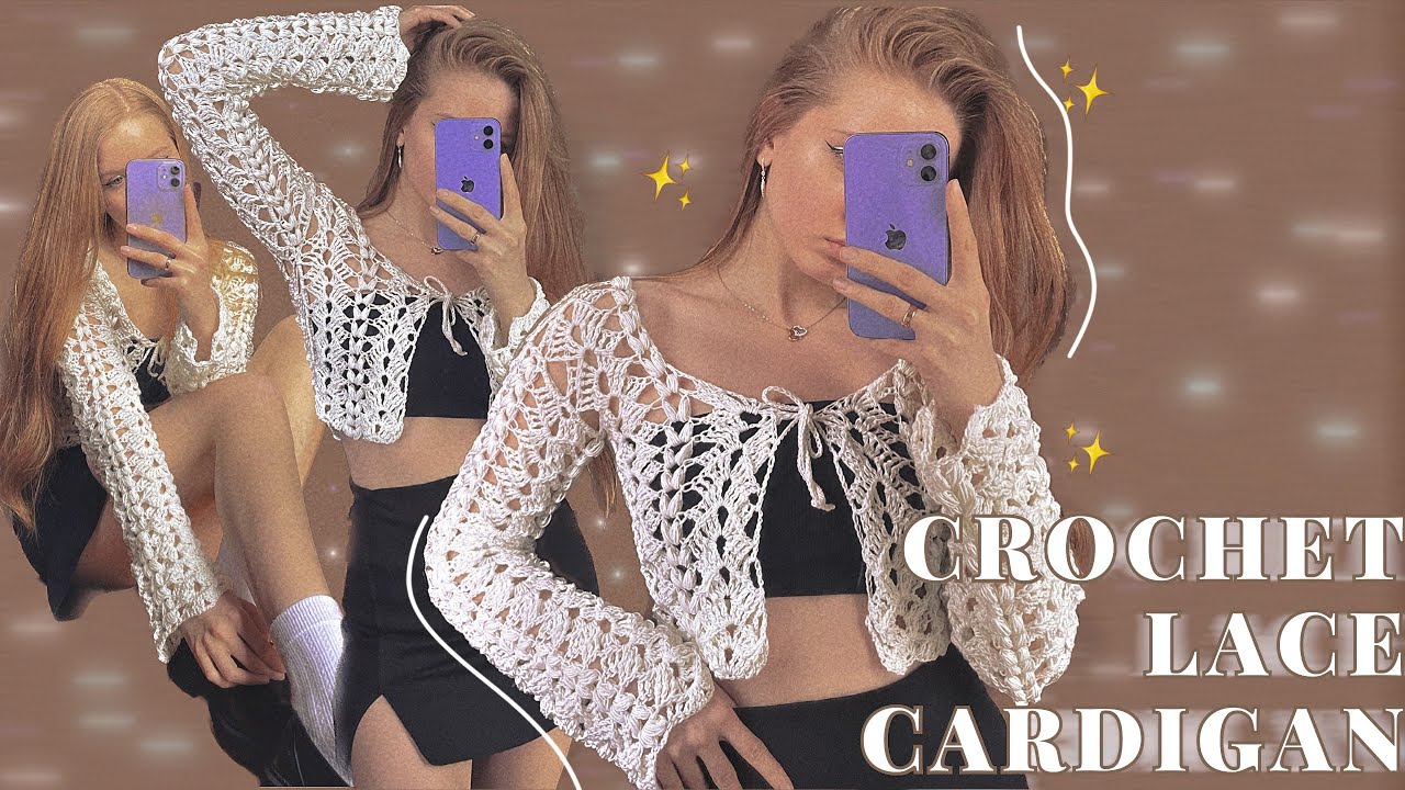 Crochet lace cardigan✨| How to crochet tutorial 😍
