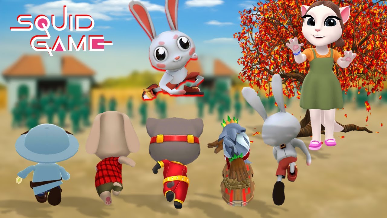 SQUID GAME FUNNY~🚩😆Subway Surfer, Talking Tom Hero Dash, Tag with Ryan, Sonic Forces and Minion Rush
