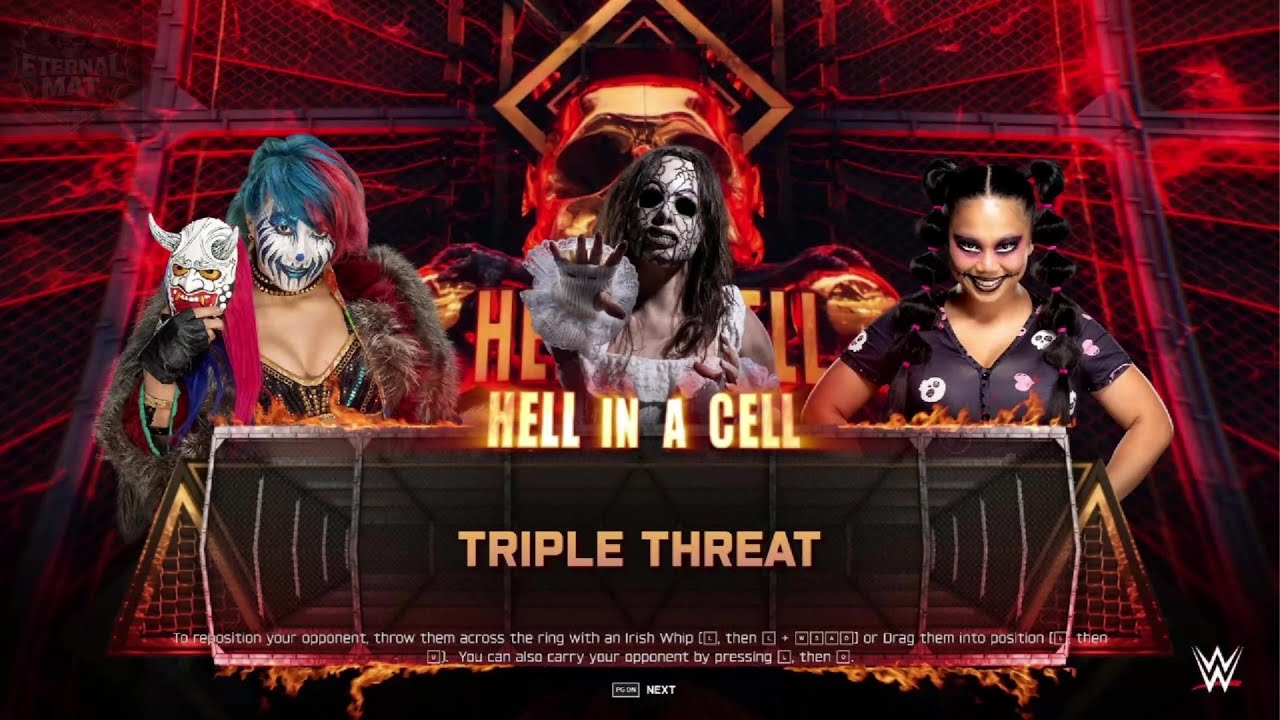 Hell In A Cell: Nikki Cross Vs Asuka Vs Wendy Choo (TRIPLE THREAT MATCH)