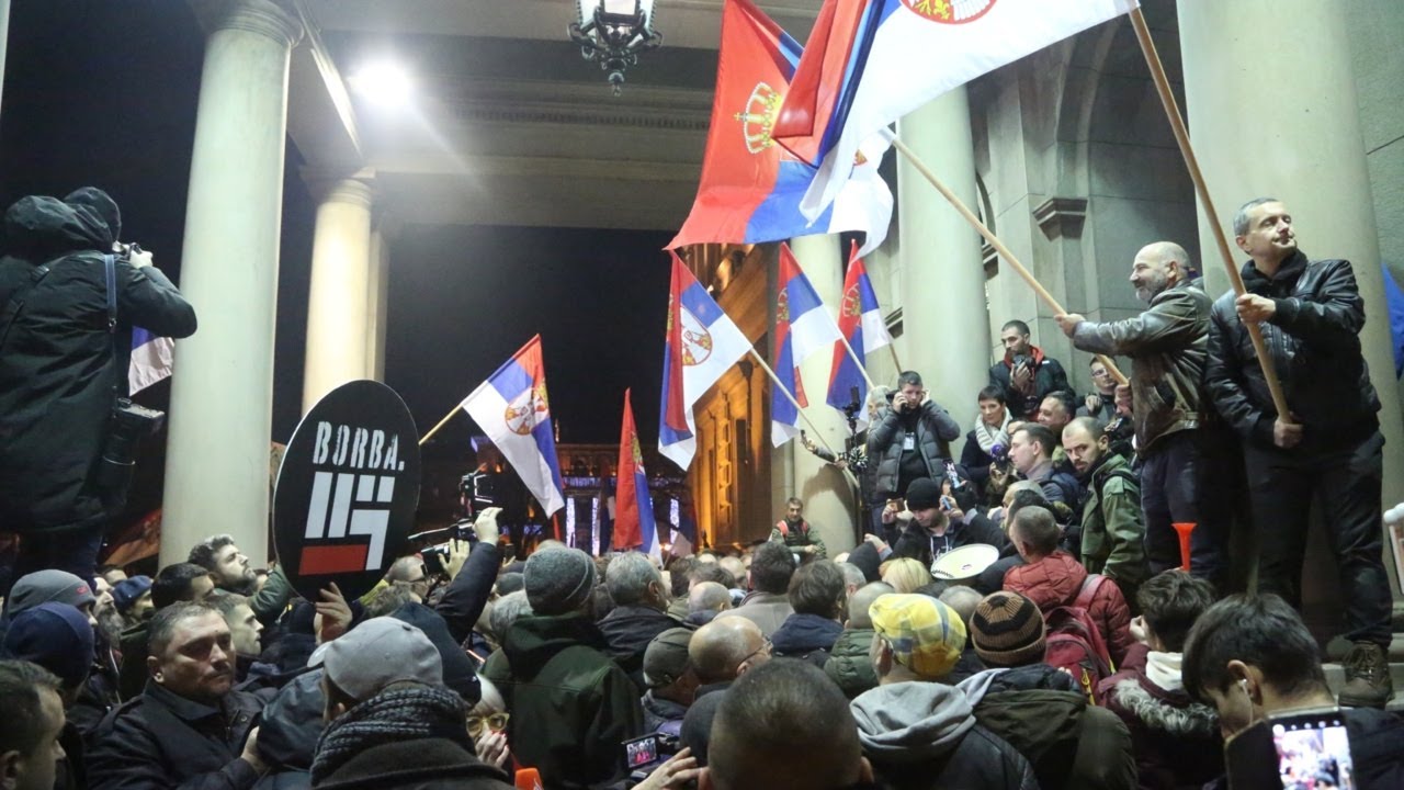 Serbian protestors clash with police over election results