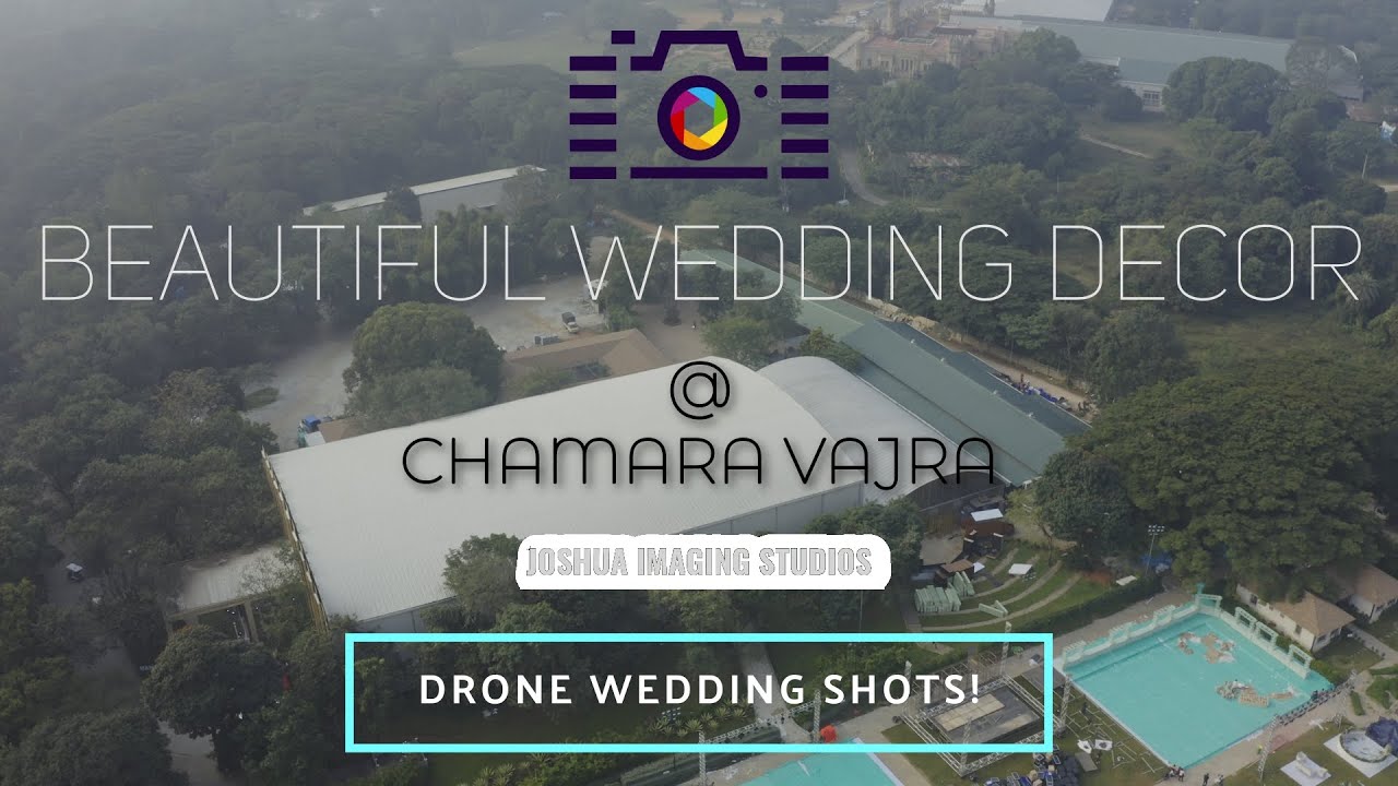 Drone Wedding Shots! Beautiful Wedding Decor at Chamara Vajra @joshuaimagingstudios