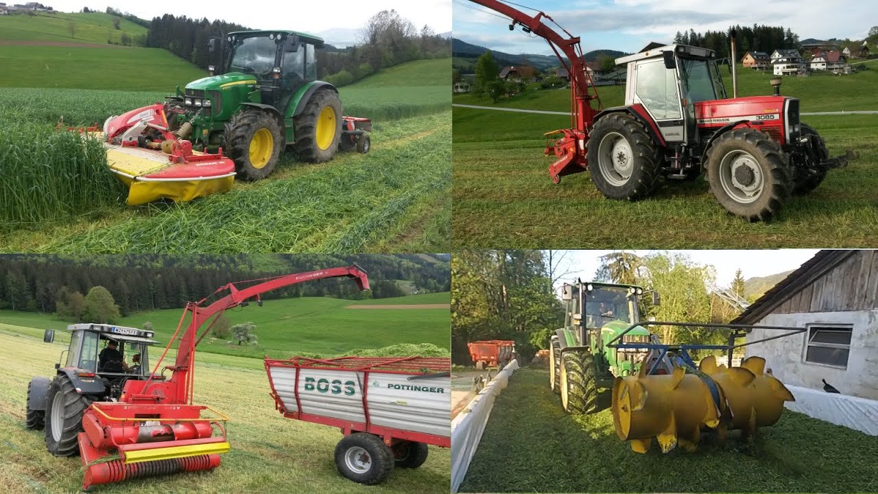 Grünschnittroggenernte 2021 / Pöttinger Mex V / Massey Ferguson / Fendt / John Deere