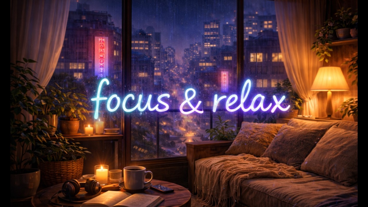 Focus & Relax 🌙 Rainy City Lo-Fi | Chill Beats for Late Nights