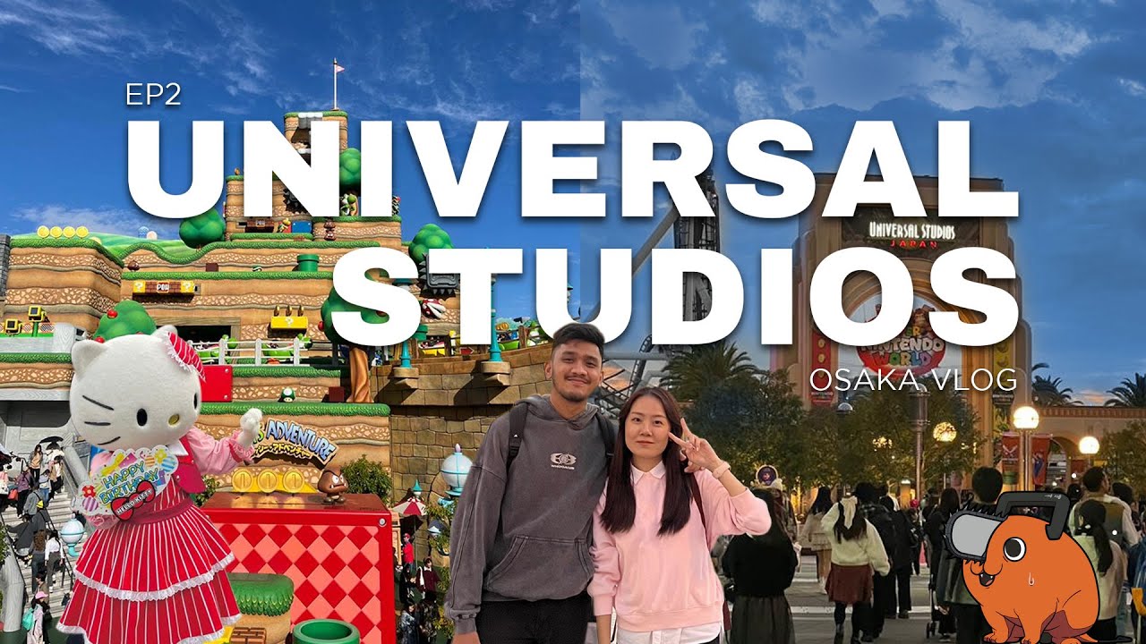 WE’RE FINALLY IN Universal Studios JAPAN! 🇯🇵 OSAKA Day 2 Vlog🎢 Dotonbori, Supreme,Liberty Walk,Bape🍥