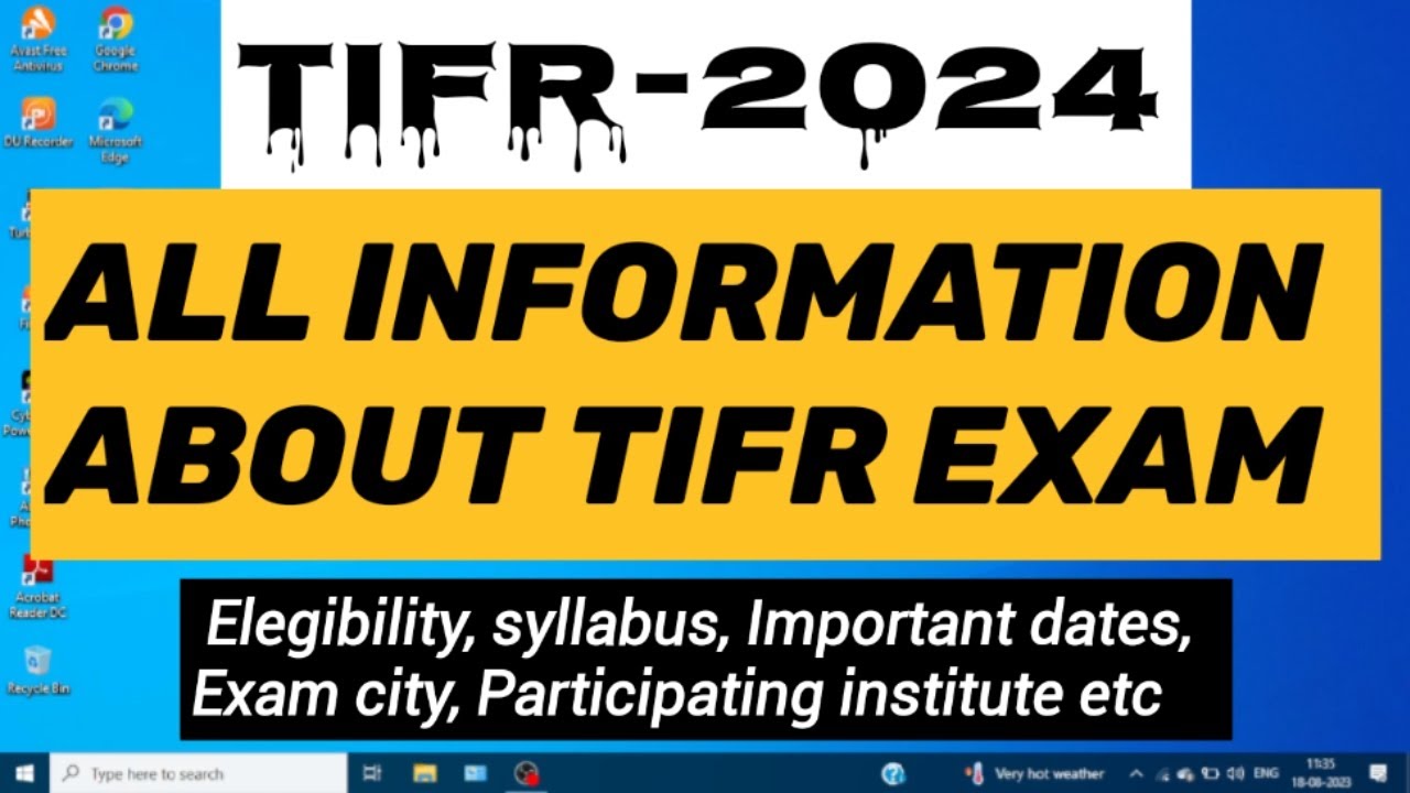 TIFR EXAM 2024| All information about TIFR Exam Elegibility, syllabus, Important dates, Exam city..