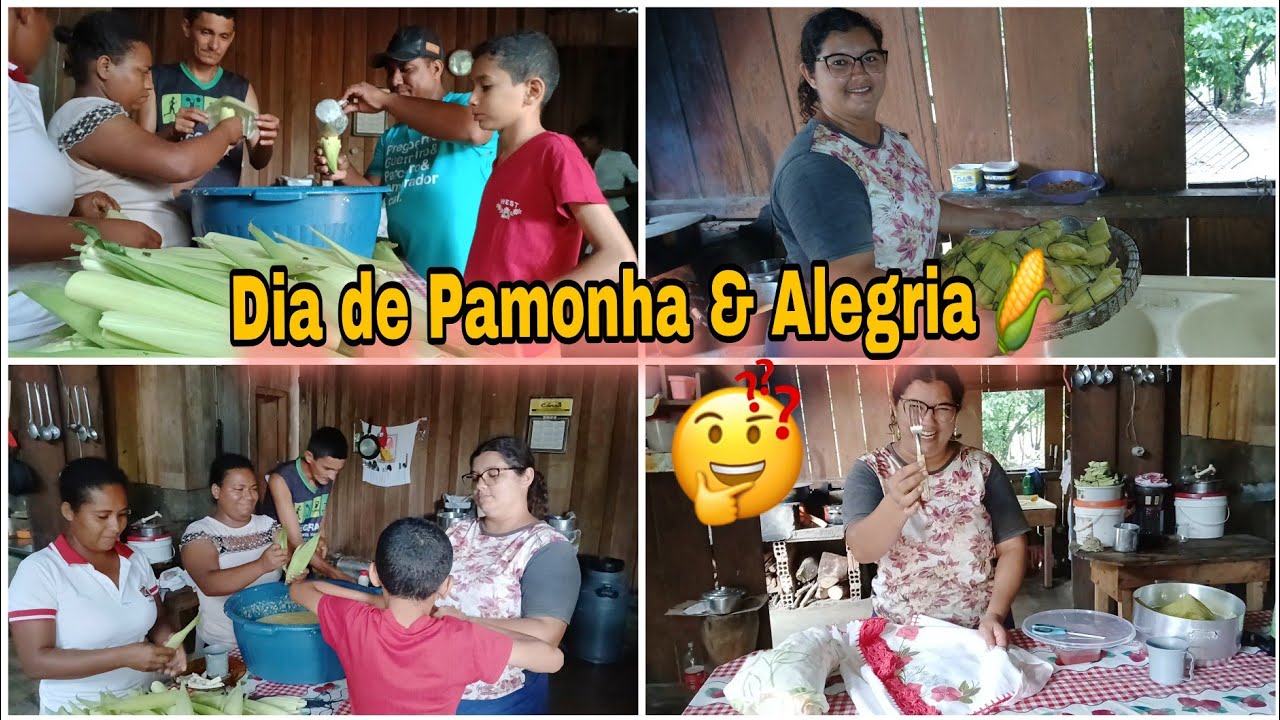  Fazendo Pamonha em Família 🌽 | Dia de Muita Alegria + Brincadeiras para Descobrir o Sexo do Bebê 🩷💙