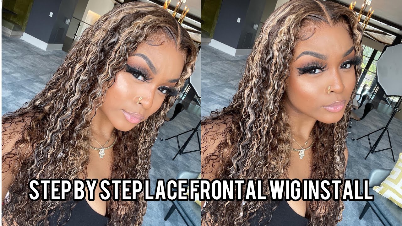 EASIEST STEP BY STEP HIGHLIGHTER CURLY WIG INSTALL FT. UniceHair| Ari J.