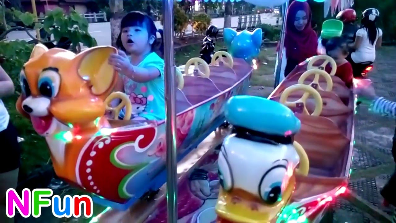 Stasiun Pusat Taman Permainan Anak-anak, naik odong-odong perahu - Kids Play Park Station Center no